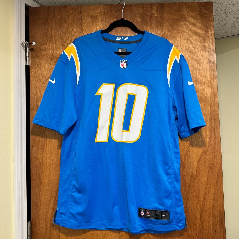 Nike Justin Herbert LA Chargers On Field Jersey Men's Large Powder Blue #10